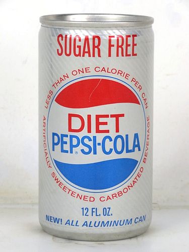 1970 Pepsi Diet Cola (Test Lid) 12oz Ring Top Can 