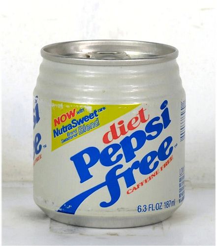 1984 Pepsi Free Diet 6.3oz Sample Can 