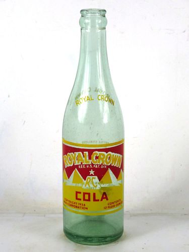 1950 Royal Crown Cola East Tennessee 12oz ACL Bottle 