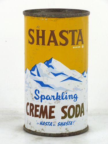 1960 Shasta Creme Soda San Francisco California 12oz Flat Top Can 