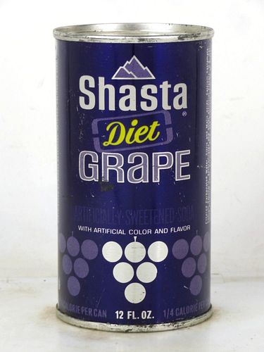 1969 Shasta Diet Grape Soda Hayward California 12oz Flat Top Can 