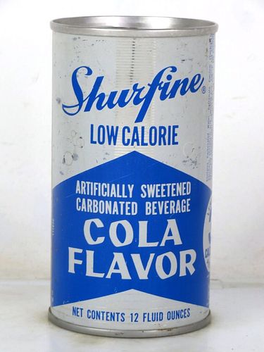 1968 Shurfine Diet Cola Northlake Illinois 12oz Ring Top Can 