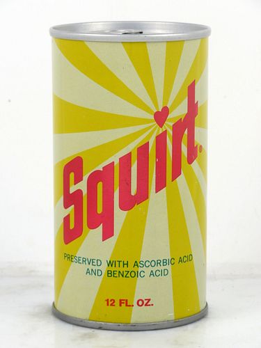 1971 Squirt Soda Sherman Oaks California 12oz Ring Top Can 