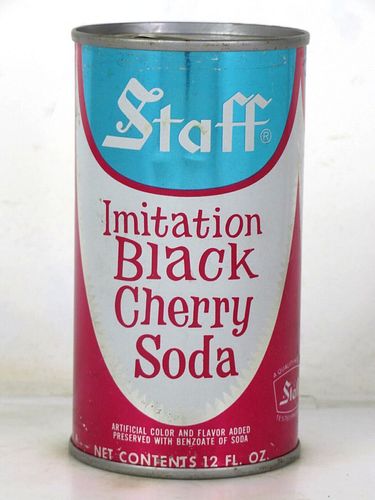 1968 Staff Black Cherry Soda Jericho New York 12oz Juice Top Can 