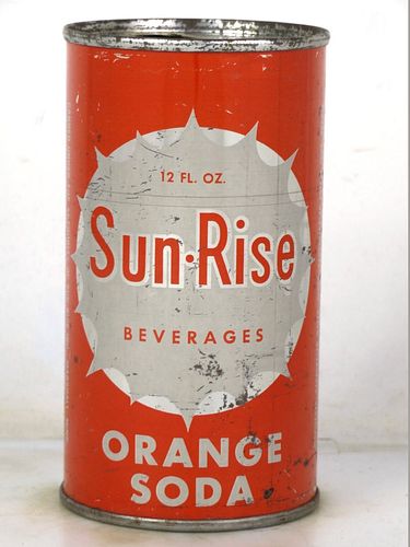 1966 Sun Rise Orange Soda Kansas City Missouri 12oz Juice Top Can 