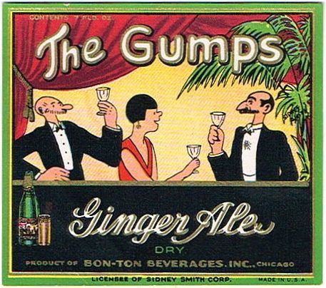 1935 The Gump's Ginger Ale Bon Ton Chicago Illinois 7oz No Ref. Label 