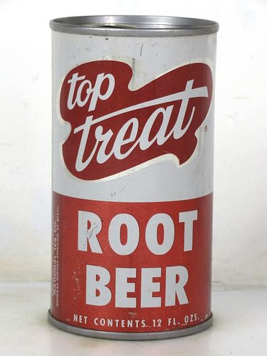 1968 Top Treat Root Beer Chicago Illinois 12oz Juice Top Can 