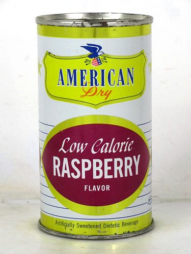 1962 American Dry Diet Raspberry Soda Manchester New Hampshire 12oz Flat Top Can 