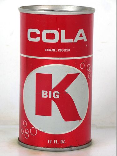 1966 Big K Cola Wesco Cincinnati Ohio 12oz Fan Tab Can 