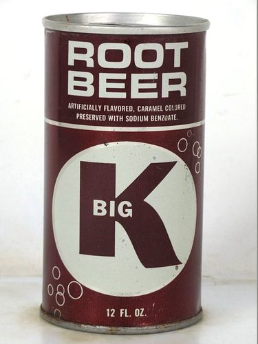 1968 Big K Root Beer Wesco Cincinnati Ohio 12oz Ring Top Can 