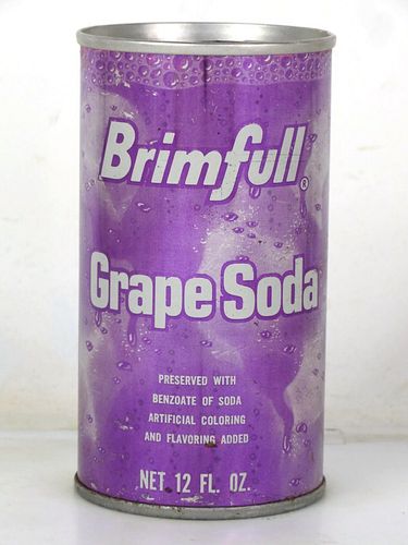 1972 Brimfull Grape Soda Hopkins Minnesota 12oz Ring Top Can 