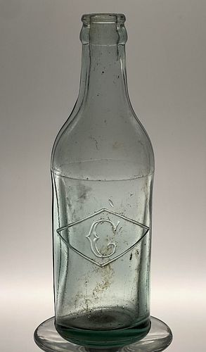 1920 C Embossed "C" Soda 6oz Embossed Bottle 