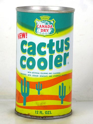 1969 Canada Dry Cactus Cooler 12oz Ring Top Can 