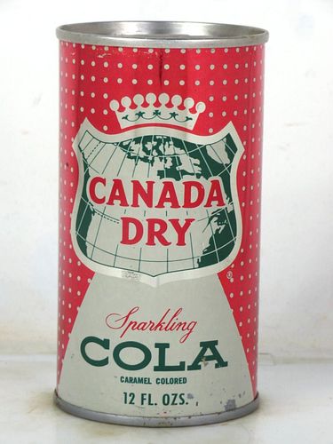 1966 Canada Dry Cola New York 12oz Fan Tab Can 