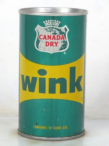 1967 Canada Dry Wink Soda Dallas Texas 12oz Ring Top Can 