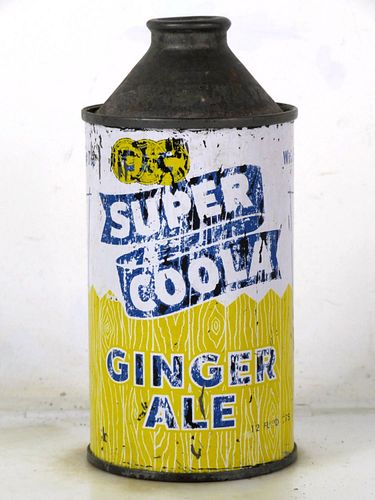 1959 Cantrell & Cochrane C&C Ginger Ale 12oz Cone Top Can 