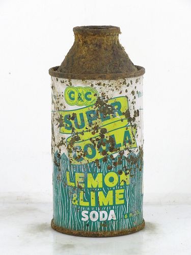 1959 Cantrell & Cochrane C&C Lemon Lime Soda 6oz Cone Top Can 