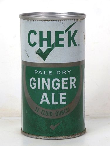 1963 Chek Ginger Ale Deep South Orlando Florida 12oz Flat Top Can 