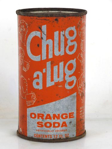 1957 Chug A Lug Orange Soda 12oz Flat Top Can Fort Pierce Florida 