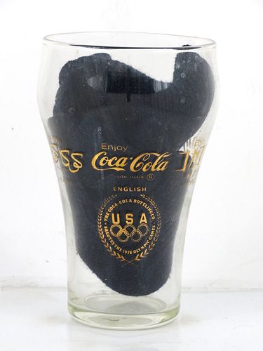 1950 Coca Cola Coke Olympics Languages 5¼ Inch Tall ACL Drinking Glass 