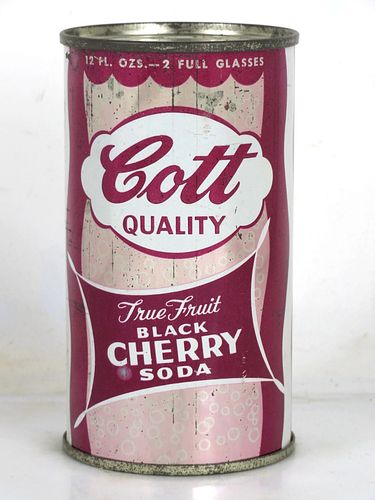 1958 Cott Raspberry Soda 12oz Flat Top Can Manchester New Hampshire 