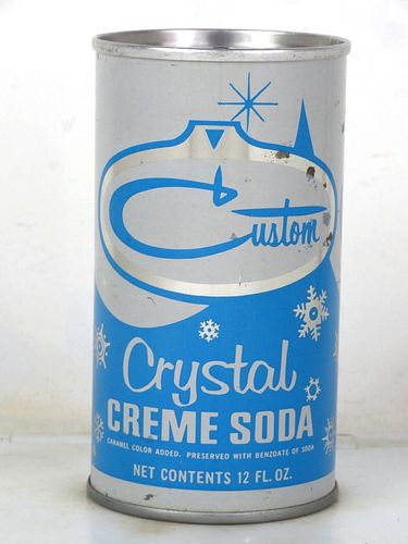 1971 Custom Crystal Creme Soda Aurora Ohio 12oz Ring Top Can 