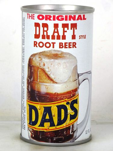 1973 Dad's Draft Root Beer Ottumwa Iowa 12oz Ring Top Can 
