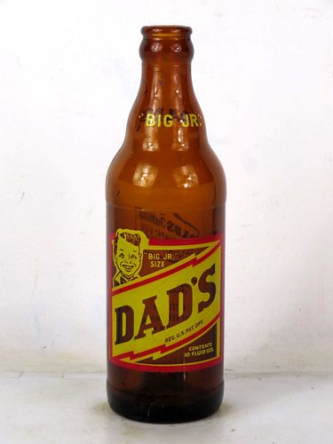 1951 Dad's Root Beer "Big Jr. Size" Elizabeth New Jersey 10oz ACL Bottle 