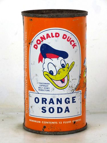 1956 Donald Duck Orange Soda St. Paul Minnesota 12oz Flat Top Can 