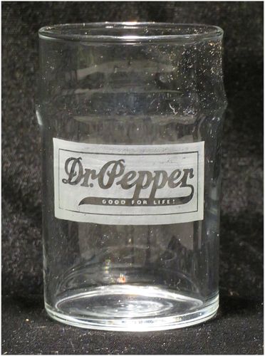 1940 Dr. Pepper "Good For Life" 3¾ Inch Tall ACL Drinking Glass 