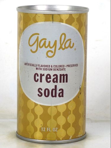 1969 Gayla Cream Soda Topco Skokie Illinois 12oz Ring Top Can 