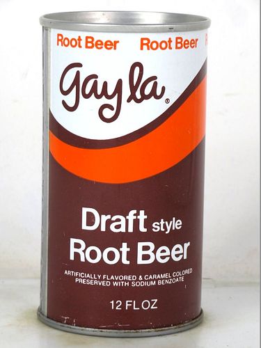 1974 Gayla Draft Root Beer Topco Skokie Illinois 12oz Ring Top Can 