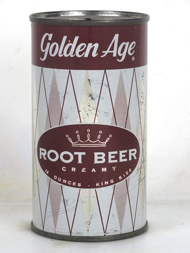1962 Golden Age Root Beer 12oz Flat Top Can Youngstown Ohio 