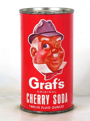 1956 Graf's Cherry Soda Milwaukee Wisconsin 12oz Flat Top Can 