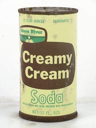 1967 Green River Creamy Cream Soda Chicago Illinois 12oz Flat Top Can 