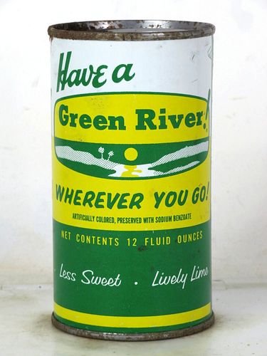 1970 Green River Soda Milwaukee Wisconsin 12oz Flat Top Can 