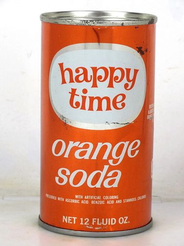 1967 Happy Time Orange Soda Boise Idaho 12oz Flat Top Can 