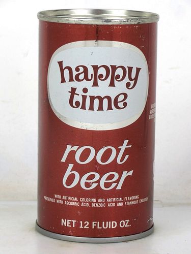 1967 Happy Time Root Beer Boise Idaho 12oz Flat Top Can 