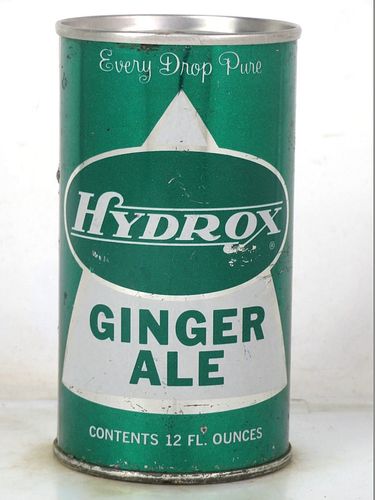 1969 Hydrox Ginger Ale Chicago Illinois 12oz Ring Top Can 