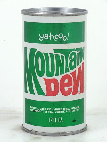 1970 Mountain Dew (Yahoo) Johnstown Pennsylvania 12oz Juice Top Can 
