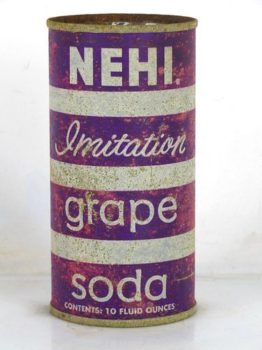 1968 Nehi Grape Soda 10oz Flat Top Can Louisville Kentucky 