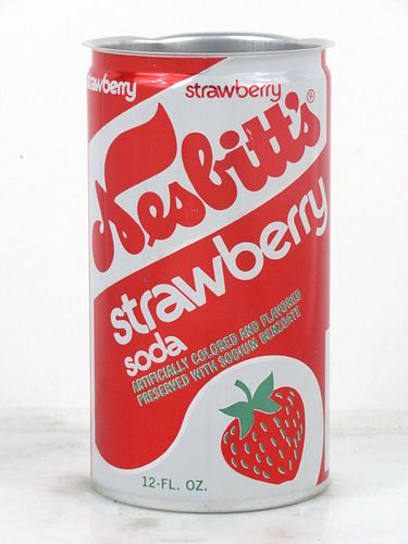 1977 Nesbitt's Strawberry Soda Yakima Washington 12oz Ring Top Can 