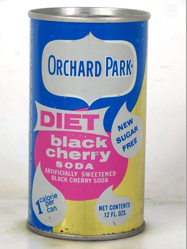1972 Orchard Park Diet Black Cherry Soda Buffalo New York 12oz Ring Top Can 