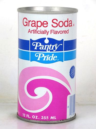 1975 Pantry Pride Grape Soda 12oz Ring Top Can Philadelphia 