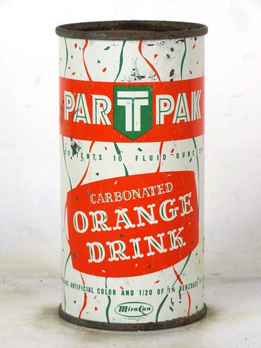 1959 Par T Pak Nehi Orange Drink Anaheim California 10oz Flat Top Can 