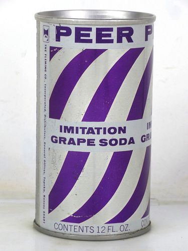 1968 Peer Grape Soda Topeka Kansas 12oz Ring Top Can 