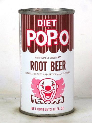 1968 Pop-O Diet Root Beer Richmond California 12oz Flat Top Can 