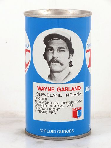 1977 Royal Crown RC Cola Wayne Garland Cleveland Indians Baseball Detroit Michigan 12oz Ring Top Can 