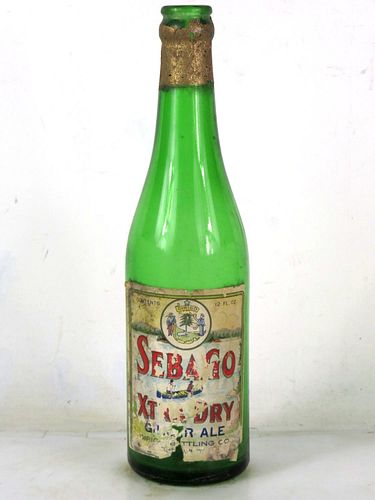 1930 Sebago Ginger Ale Portland Maine 12oz Bottle 