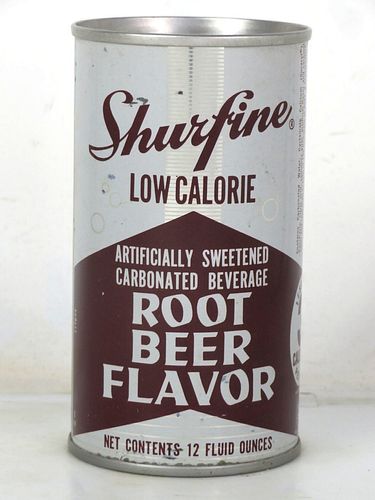 1969 Shurfine Diet Root Beer Northlake Illinois 12oz Ring Top Can 
